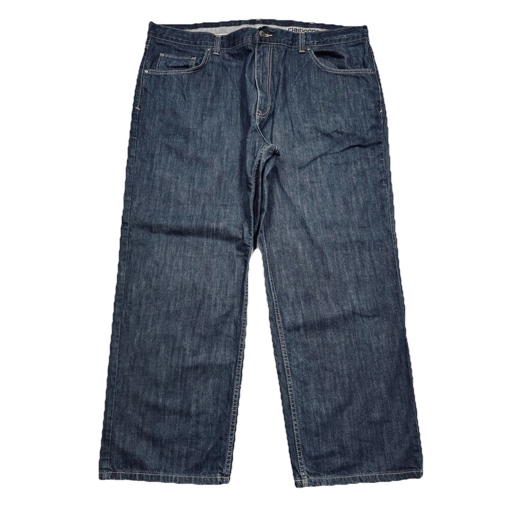 Claiborne Relaxed Fit Straight Jeans Mens 44x30 Measures 42x28.5 Blue Cotton
